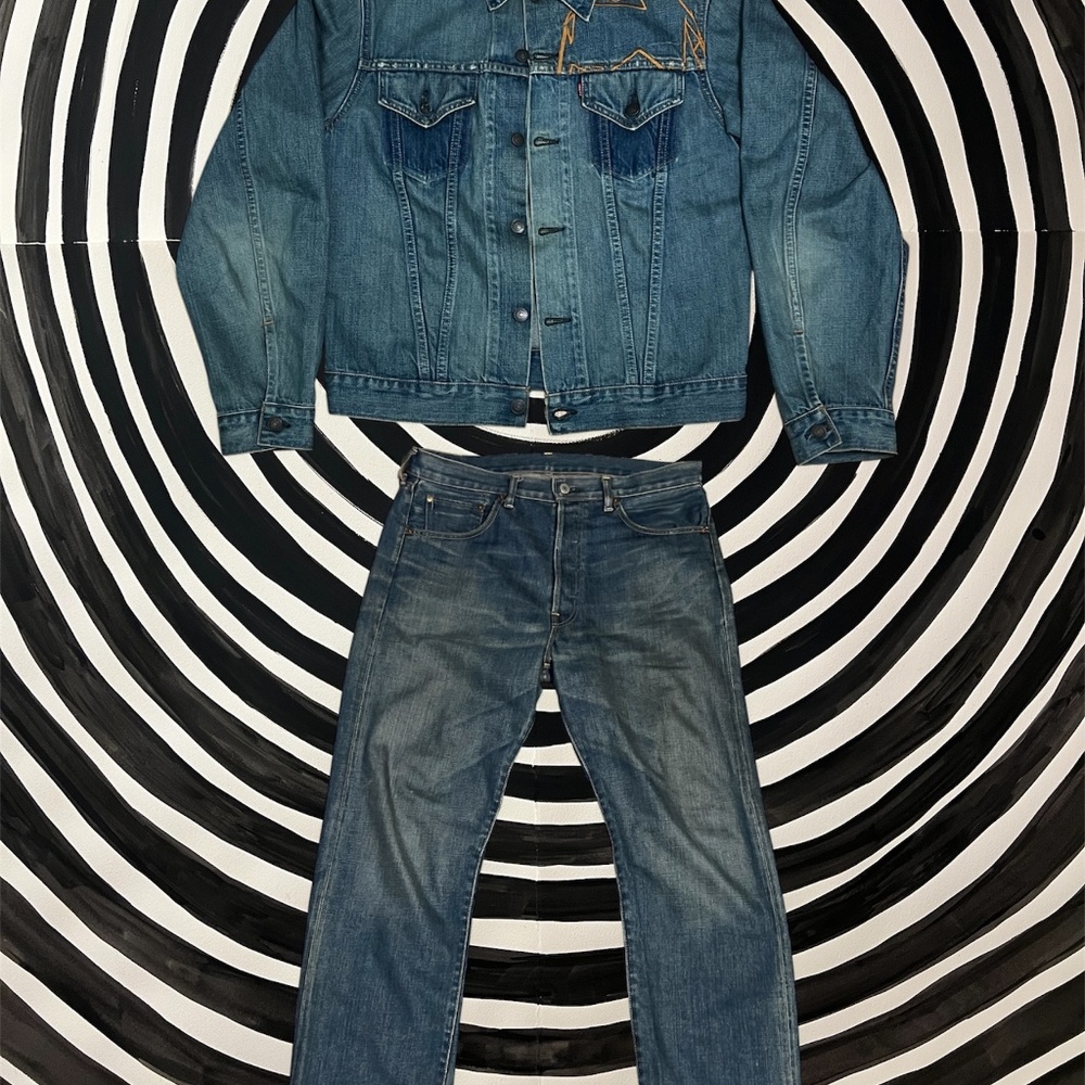 Levi x Futura Laboratories 39meg denim jacket and pant set 2005 - Picture 2 of 16